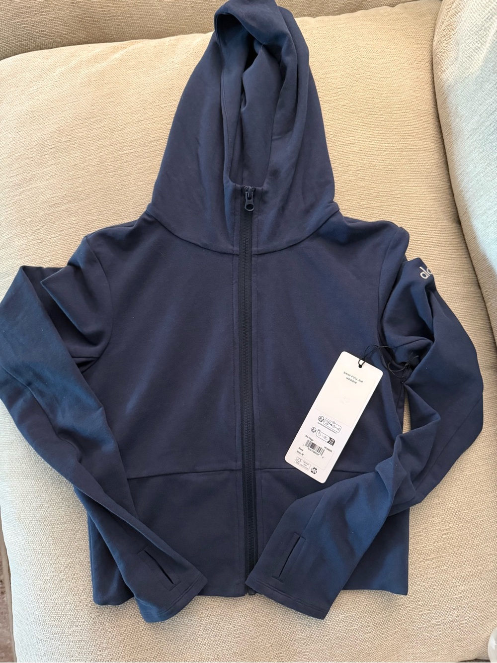 Alo sway full zip hoodie